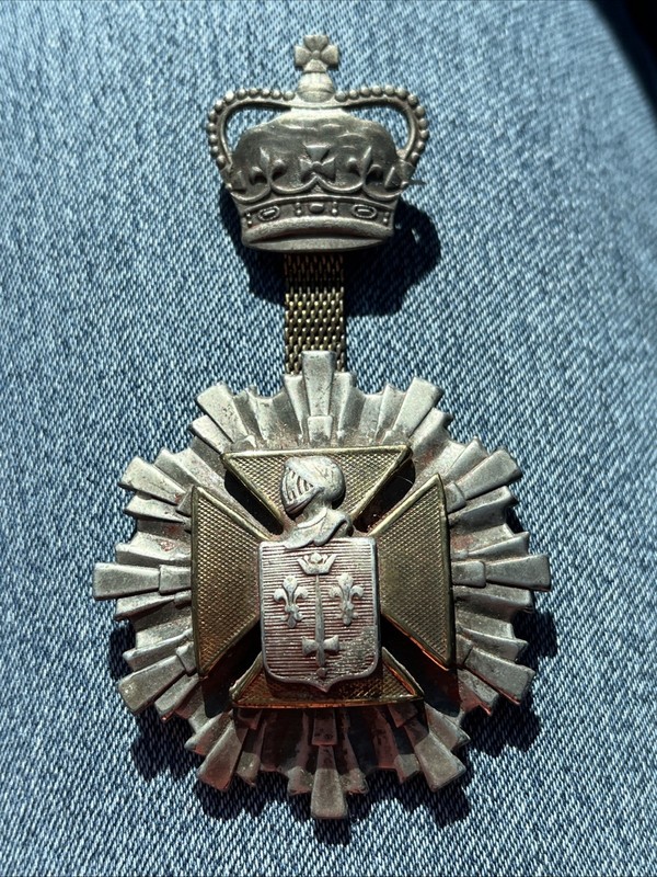 vintage Masonic pin or medal related to the Order of the Provincial Guard.