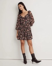 MADEWELL J.Crew NWT $148 Amalia Tiered Mini Dress in Pampas Floral Blooms Size 6
