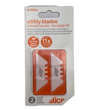 Slice Straight Edge Craft Blades #10524 Finger-Friendly Ceramic Pack Of 2 Blades