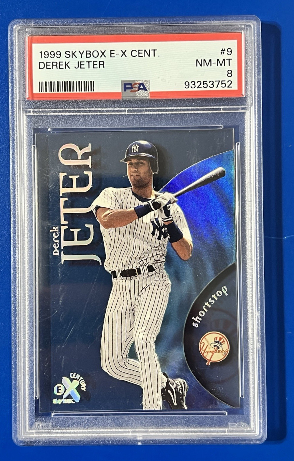 1999 Skybox E-X Cent. DEREK JETER #9. PSA 8 Near Mint to Mint Yankees view 1