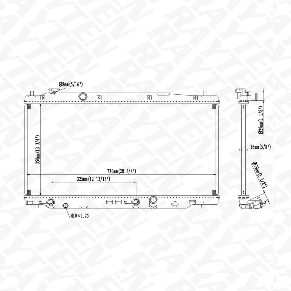 UIU 13068 Aluminium Radiator for 2009 2010 2011 2012 2013 Honda Fit 1.5L L4 Foto 2 de 4