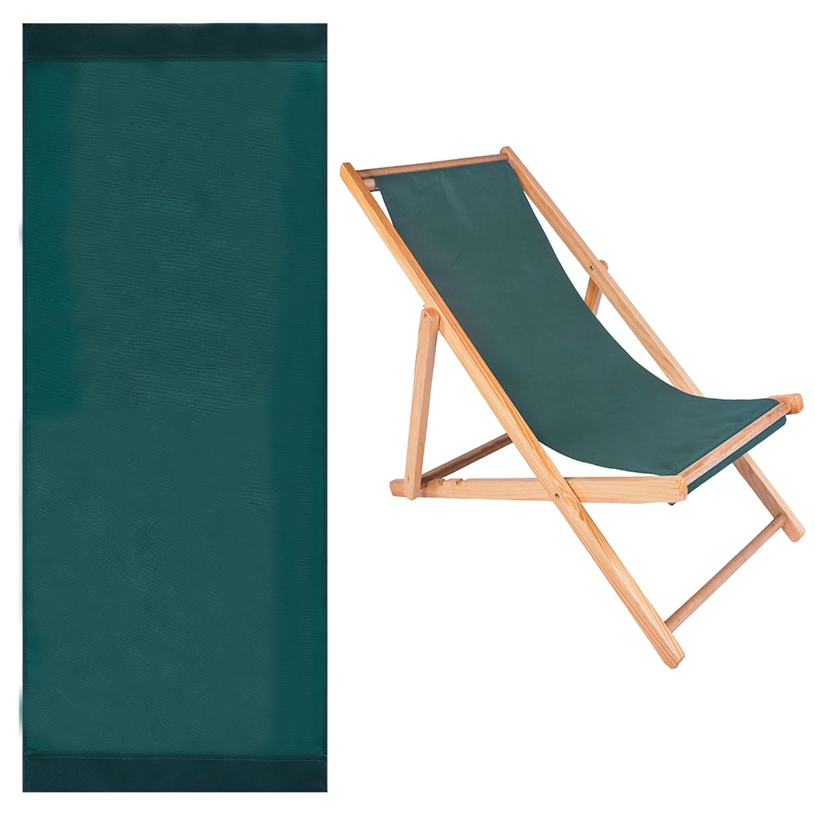 Tissu de remplacement pour chaise de plage de 45 pouce en toile extérieure