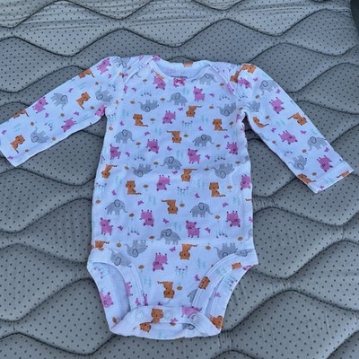 Simple Joys By Carter 0 To 3 Months Animal Print Long Sleeve One Piece
