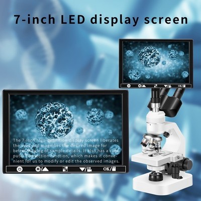 2000x7-inch LCD digital microscope with screen USB high-definition composite mic