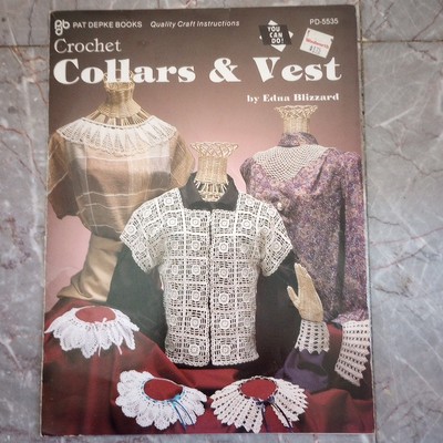 Pet Depke Books Crochet Collars And Vest Pd-5535 By Edna Blizzard 1987