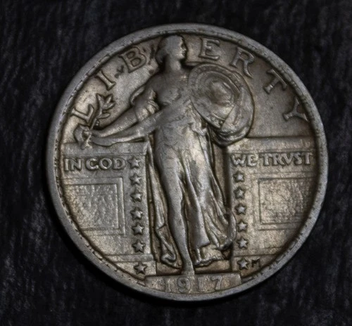 1917 Type 2 Standing Liberty Quarter XF...............Lot 4401