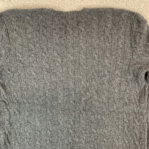Polo Ralph Lauren Grey Cable Knit Wool Cashmere Jumper Size Men's 2XLT - Picture 9 of 16