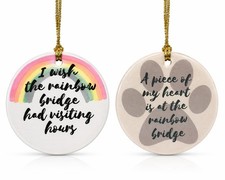 Pet Memorial Ornament Rainbow Bridge Dog Cat Loss Sympathy Gift 8211