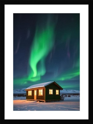 Intimate Northern Lights Framed Wall Art Poster Canvas Print Picture