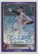 2022 Topps Chrome Rookie Purple Speckle Refractor /299 Spenser Watkins Auto 15kw