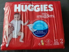 Huggies Little Snugglers Diapers, Size 2 - 62 Count