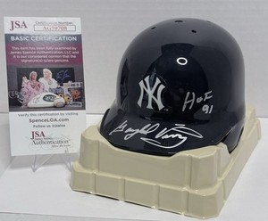 Gaylord Perry Signed Yankees Mini Helmet W/ HOF 91 Inscription JSA COA  W/Pics