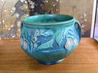 Roseville Pottery Baneda Green Jardiniere Vase Double-Handled