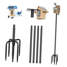  Smart Bird Feeder Pole 79 Inch Bluebird House Pole for Outdoors Weather 