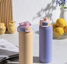 Ello Pop & Fill 22oz. 2-Pack Stainless Steel Water Bottle with Leak Proof