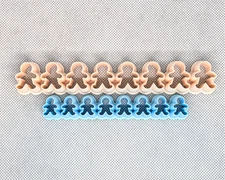 Gingerbread Man Clay Cutter Shape Set ~ Holiday Polymer Crafting Tool ~ Multi 8