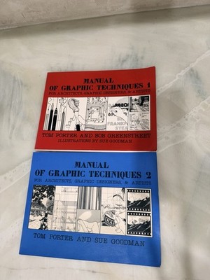 Manual of Graphic Techniques Vol 1 & 2 Tom Porter Architecture Graphic Design Se