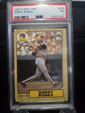 1987 O PEE CHEE Barry Bonds #320 Graded PSA 7