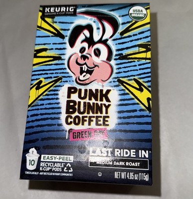 One Box Punk Bunny Coffee Green Day Medium Dark Roast Last Ride In 10 K-Cup Pods