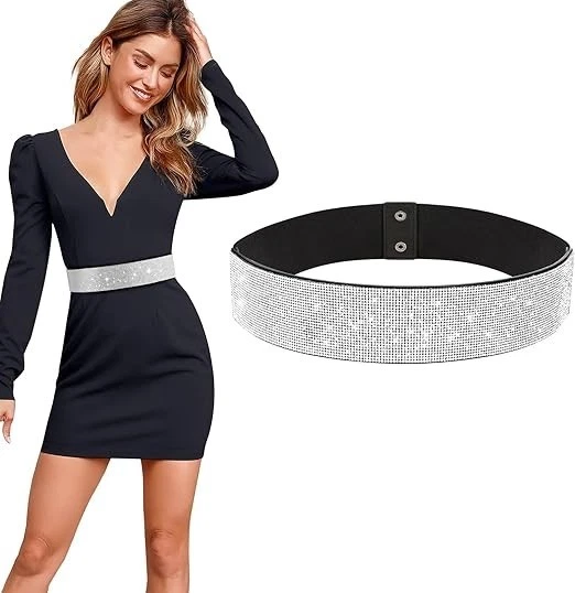 Unbranded Rhinestone Elastic Belts for Women for sale | eBay display picture 1