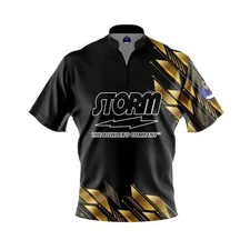 *FREE Custom Name* Storm Gold Lux Bowling Jersey S-5XL
