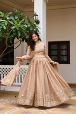 Women Pure Crunchy Lehenga Choli Set Heavy Embroidery Work With Dupatta