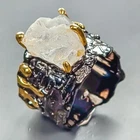 Unique ring Natural White Topaz Ring 925 Sterling Silver Size 8 /R446970