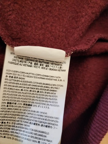 NWOT Vans Off The Wall Fleece Hoodie Men's Sz L Maroon Purple Full Zip Heavy - Picture 8 of 13