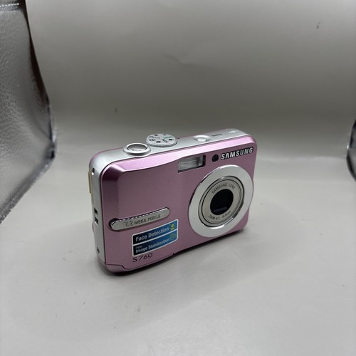 Samsung S760 Digital Camera 7.2MP 3X Zoom Pink Tested Fully Working VGC