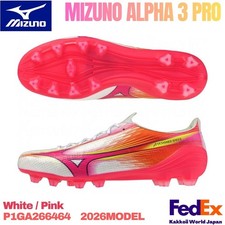 MIZUNO Soccer Cleats MIZUNO ALPHA 3 PRO White / Pink P1GA266464 2026 NEW