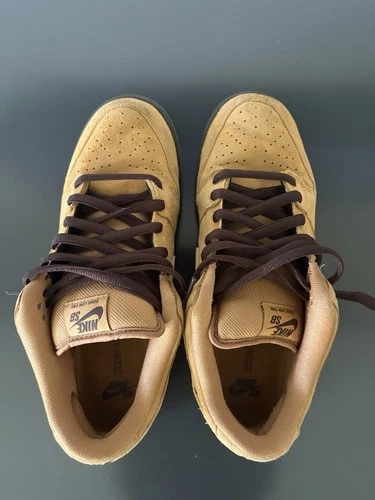 Nike Dunk Low Pro SB Men's Size 10.5 Wheat Mocha Sneakers BQ6817-204