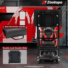 Zootopo 4080Aluminum F1 Racing Simulator Cockpit With Seat TV Stand Fit Logitech