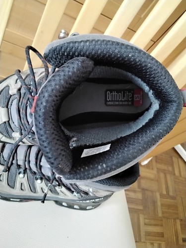 MENS SALOMON GORETEX ORTHOLITE CONTAGRIP HIKING BOOTS, SIZE 8.5, VG CONDITION. - Picture 10 of 12