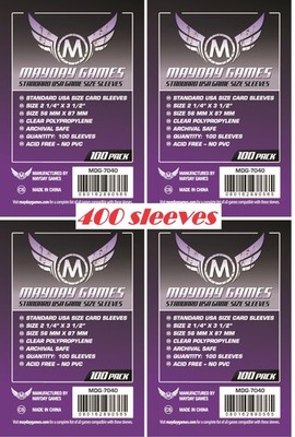 Mayday Games 7040 Clear Sleeves 56x87mm Standard USA Game Size (4x100 Pack, 4...