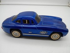 Vintage 1956 Blue Mercedes Benz Gullwing Friction Drive Tin Toy Car MF 326