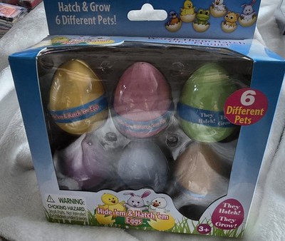 Hide'em & Hatch'em Mystery Eggs 6-Pack Pet Collection New In Box Mint Fastship