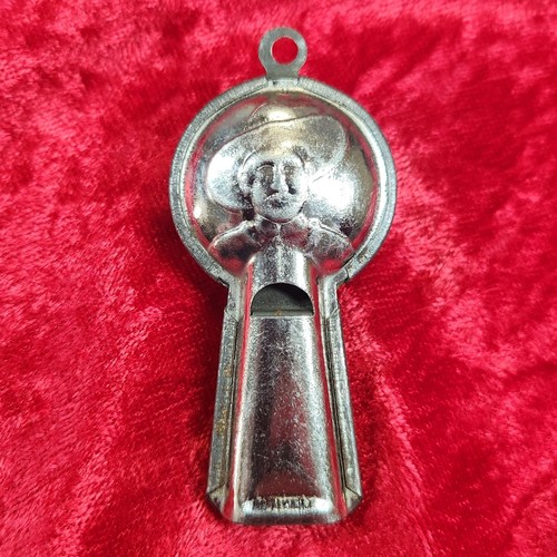 Antik 1899-1902 Baden Powell Burenkrieg Souvenir Chrom Blech Pfeife Pfadfinder - Bild 1 von 9