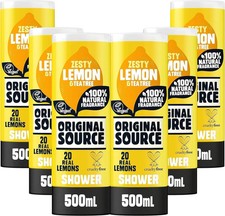 Original Source Lemon & Tea Tree Shower Gel, Pack of 6 X 500 Ml, 100 Percent Nat 5.43 per litre