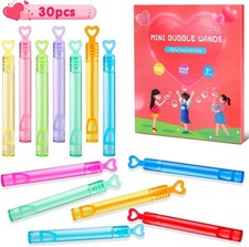 Valentines Party Favors Mini Bubble Wands 30PCS Valentines Day Gifts for Kids Va