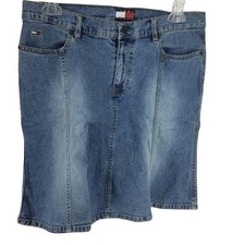 Vintage 90s Tommy Jeans Womens Denim Skirt Size 11 Medium Wash