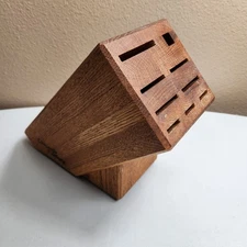 Chicage Cutlery Solid Oak Knife Block (Block Only)