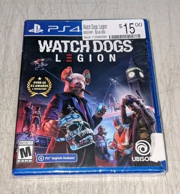 Watch Dogs Legion (PlayStation 4) Standard Edition Factory Sealed PS5 upgrade