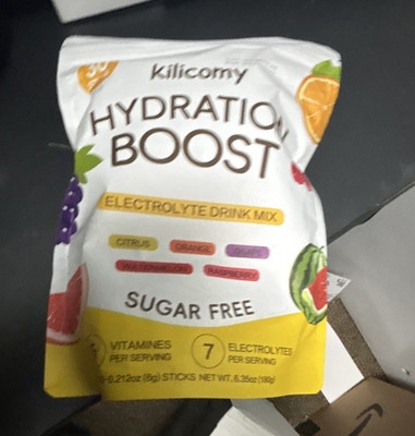 Kilicomy Hydration Boost Sugar-Free Electrolyte Powder Drink Mix, Mixed Flavor