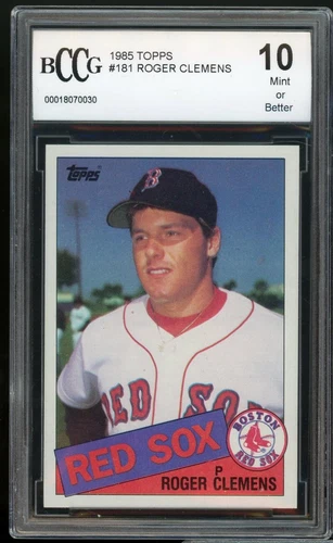 1985 Topps #181 Roger Clemens Rookie Card BGS BCCG 10 MINT+