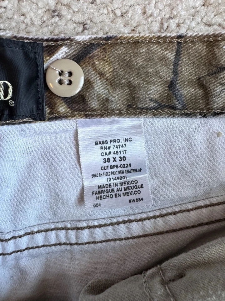 RedHead Bass Pro Realtree Camo Hunting Pants 38x30 Men’s Field Jeans Outdoor - Image 2 of 4
