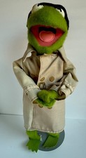 Vintage Fisher Price Kermit the Frog 857 Jim Henson Muppet Doll 17" W/Stand