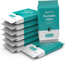 Fragrance-Free Flushable Adult Toilet Wipes, 336 Count Pack of 8 