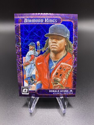 RONALD ACUNA JR 2021 OPTIC BASEBALL DIAMOND KINGS BLUE VELOCITY PRIZM /99 BRAVES