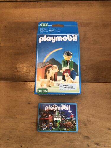 1998 Playmobil No.3005 Man w/Dogs - BOX ONLY - Afbeelding 1 van 7