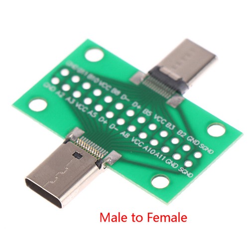 24+2P USB 3.1 Type-C Male Female Test PCB Board Adapter 2.54mm Connector Soc.YI - Photo 8 sur 12